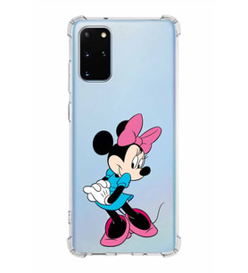 Samsung Galaxy S20 Plus  Köşe Korumalı Antişok Kapak Minnie Mouse Tasarımlı Şeffaf  Kılıf