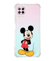 Huawei P40 Lite  Köşe Korumalı Antişok Kapak Mickey Mouse Tasarımlı Şeffaf  Kılıf