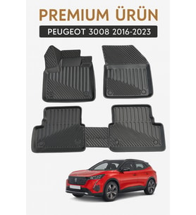 Peugeot 3008 2016–2023 Uyumlu 3D Oto Paspas Premium