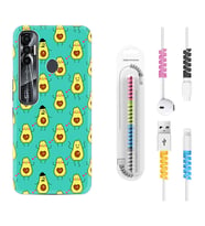 Tecno Spark 6 6 Go 8C 8 Pro 7 7 Pro Kılıf Kablo Koruma Spiral Silikon Oynayan Avokadolar 1770