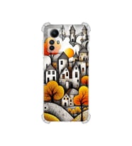 PrintiFy Redmi Note 12s ile Uyumlu Düşlerin Dansı Serisi Göçebe Şatolar Tasarımlı Uv Baskılı Köşe Korumalı Antişok Kılıf