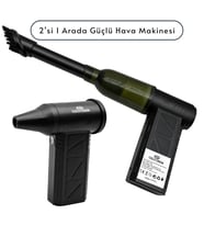 R-400 Mini Şarjlı Hava Üfleyici ve Vakumlu El Süpürgesi - 110.000 RPM Güçlü Motor, Led Işıklı
