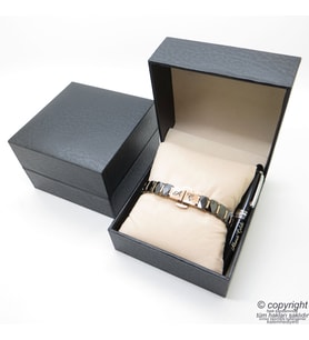 Kişiye Özel Seramik Titanyum Rose Gold Bileklik Unisex + İsme Özel Mini Cep Kalemi - Hediyelik Kutulu Set (Karışık)