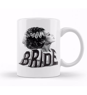 Bride Of Frankenstein The Black  White Bride Kupa Bardak Porselen