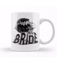 Bride Of Frankenstein The Black  White Bride Kupa Bardak Porselen