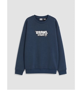 LCW Kids Lacivert Brawl Stars Erkek Çocuk Sweatshirt