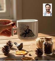 Kişiye Özel Karikatürlü Erkek Patron T Kupa Doğum Günü Hediyesi