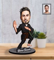 Kişiye Özel Sporcu Karikatürlü İki Katmanlı Ahşap Biblo Bay-11-Eco