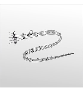 Folyo Sticker Müzik Notaları 20cm uzunluk