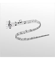Folyo Sticker Müzik Notaları 20cm uzunluk