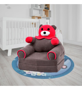 TEKNOR Ayıcık, Panda Sünger Katlanır Çocuk Koltuğu Gri - Fuşya (Standart)