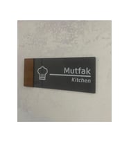 Wooden Serisi Mutfak Yönlendirme Tabelası
