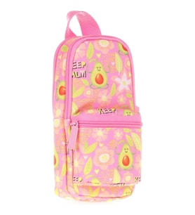 Kaukko Kalem Çantası Nature Junior Bag Avocado Üç Bölmeli Kalemlik (Karışık)