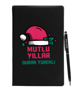 Yılbaşı İçin Kişiye Özel Tasarım Defter Kalem Seti