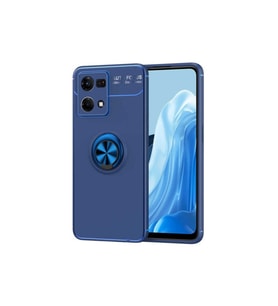 Oppo Reno 7 4G Uyumlu Kılıf Zore Ravel Silikon Kapak (Mavi)