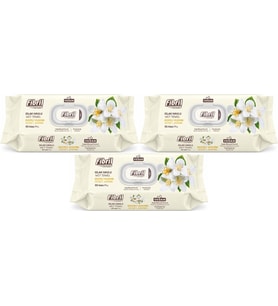 Fibril Islak Havlu Mendil 90 Yaprak Gizemli Yasemin Plastik Kapaklı (3 Lü Set) 270 Yaprak