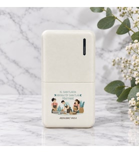 El Sanatları Dekoratif Öğretmenine İsme Özel Powerbank
