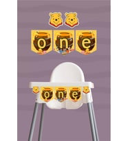 Winnie The Pooh Temalı ONE Banner (kalın kağıt)