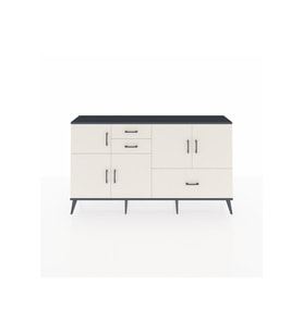Arges Konsol 5 Raflı 3 Çekmeceli 5 Kapaklı 176x30x99 Antrasit-Aytaşı