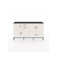 Arges Konsol 5 Raflı 3 Çekmeceli 5 Kapaklı 176x30x99 Antrasit-Aytaşı