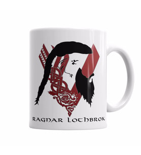 Ragnar  Lothbrok Kupa Bardak Porselen