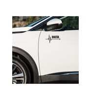Dacia Lodgy kapı ayna altı için DACİA yazılı 2 adet sticker - atatürk sticker hediyeli