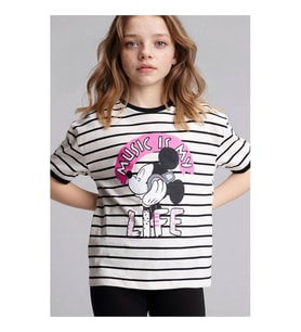 Defacto 26Y801002500 Ekru Kız Çocuk T-Shirt G8182A8/ER105
