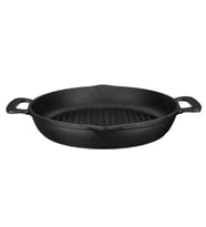 Lava Döküm Yuvarlak Izgara Tavası Döküm Demir Yekpare Çift Kulplu Çap(Ø)32cm.