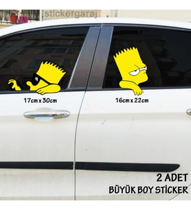 sağ sol cam uyumlu cam sticker yeni nesil büyük boy etiket 2li
