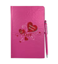 Sevgililer Gününe Özel Pembe Defter Kalem & Hediye Seti 20