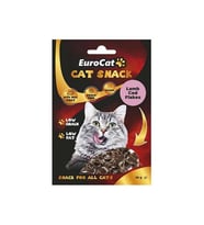 EuroCat Tahılsız Şekersiz Kurutulmuş Et Cat Lamb Cod Flakes Kedi Ödülü 50 Gr