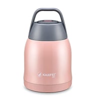 Pembe Çelik 600 ml Vakumlu Yemek Bebek Mama Saklama Termosu Sefertası cin722pm