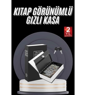 Gizli Kasa Kilitli Sözlük Görünümlü 18cm Gizli Kasa Büyük Boy Anahtarlı