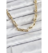 Pirinç Gold Renk Tifani Model Kadın Kolye TJ-BKO10822