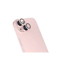 Apple iPhone 15 Uyumlu Zore Safir CL-15 Parmak İzi Bırakmayan Anti-Reflective Kamera Lens Koruyucu (Pembe)