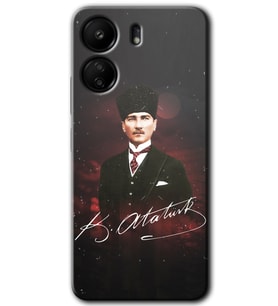 Xiaomi Redmi 13C Kılıf HD Desen Baskılı Kılıf - Kemal Atatürk