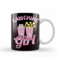 Gardening Girl Gardener Garden Landscaper Plants Flowers Kupa Bardak Porselen