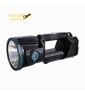 Güneş Enerjili P50 LED 180° Dönebilen Başlıklı Powerbank'li Profesyonel El Feneri & Projektör