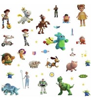 Lexroo RMK4008SCS Toy Story 4 Soy ve Yapıştır Duvar Çıkartması, yeşil, mavi, sarı