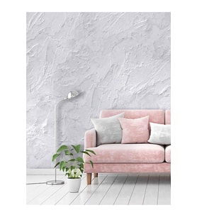 Dreamwall 3 Boyutlu Sıva Desenli Isı Ve Ses Yalıtımlı Tekstil Duvar Kağıdı (Gri)