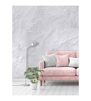 Dreamwall 3 Boyutlu Sıva Desenli Isı Ve Ses Yalıtımlı Tekstil Duvar Kağıdı (Gri)
