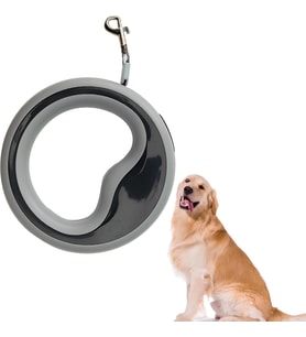 Otomatik Köpek Gezdirme Tasması – Gri 2.5 Metre Geri Çekilebilir Plastik Tasma – Ergonomik Tutma Saplı, Güçlü Metal Kancalı, Küçük ve Orta Irklar İçin Uygun Yürüyüş & Eğitim için