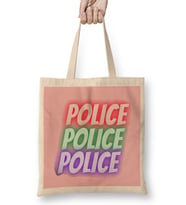 Police Gift İdea Funny Saying Quote Bez Çanta Uzun Saplı