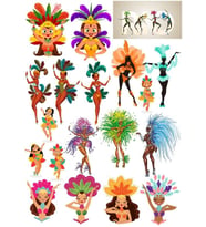 Yağmur Ormanı İnsanları Sticker Set  20 Parça Telefon, Tablet, Defter, Laptop Sticker