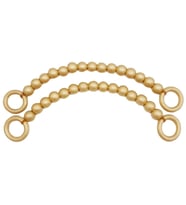 Angel Çanta Aksesuar 20 mm Ahşap Boncuklu 37 cm Gold Renk Çanta Sapı