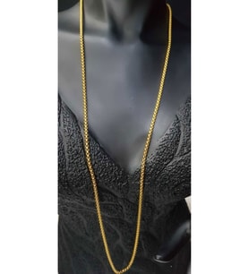 80 Cm Uzunluk Unisex Vip Çelik Arnavut Zinciri Model Sarı Renk Kolye