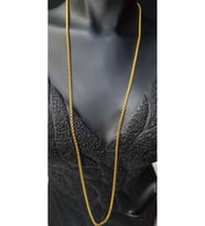 80 Cm Uzunluk Unisex Vip Çelik Arnavut Zinciri Model Sarı Renk Kolye