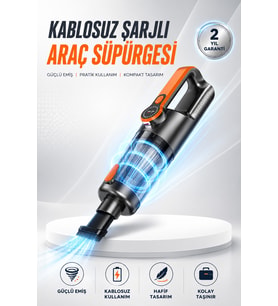 Kablosuz Vakumlu El Süpürgesi Güçlü Çok Amaçlı