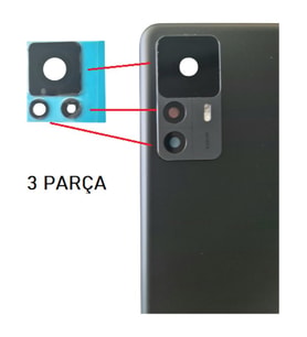 Xiaomi Mi 12T Arka Kamera Camı Lens Yapışkanlı