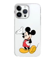Apple iPhone 14 Pro Uyumlu Kapak Mickey Mouse Tasarımlı Şeffaf Silikon Kılıf